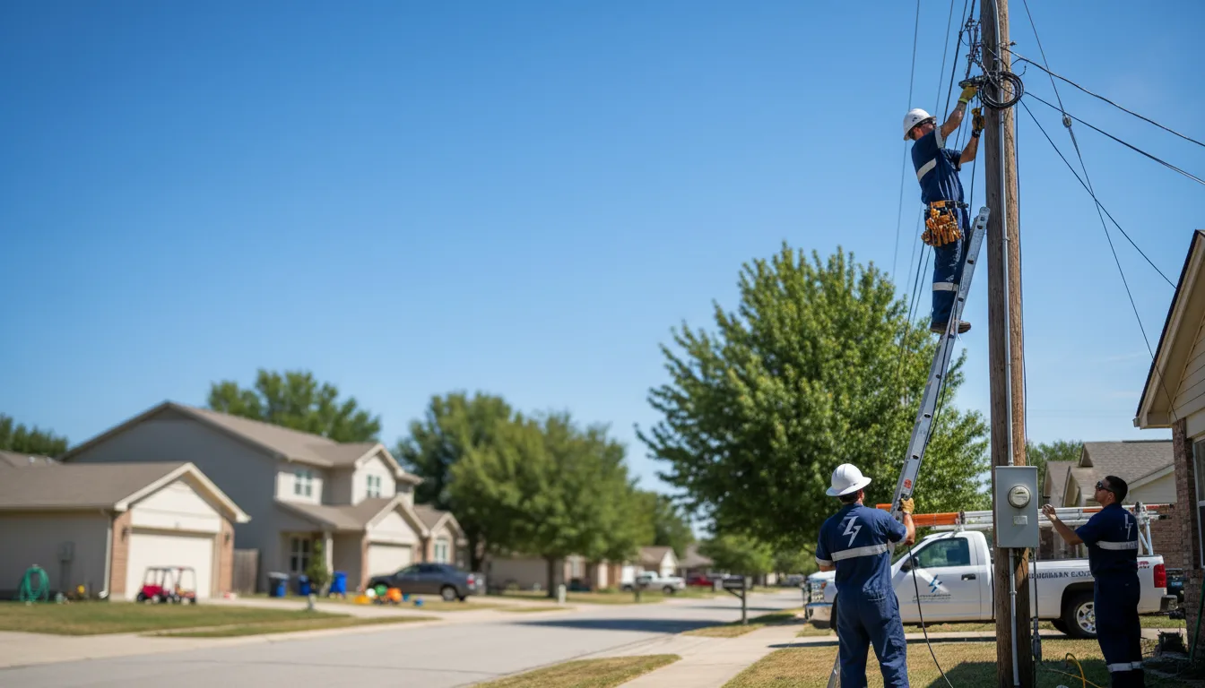Residential electrician providing installation services in Racine, MO